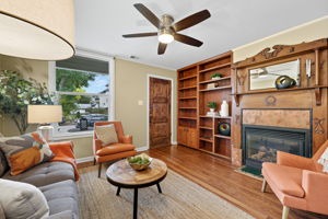 Gas fireplace for cozy nights and warm beverages