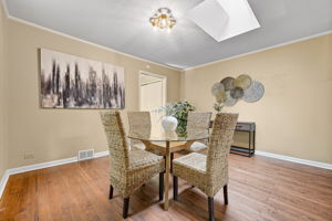 Formal dining with skylight and room to entertain