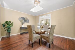 Natural light from skylight