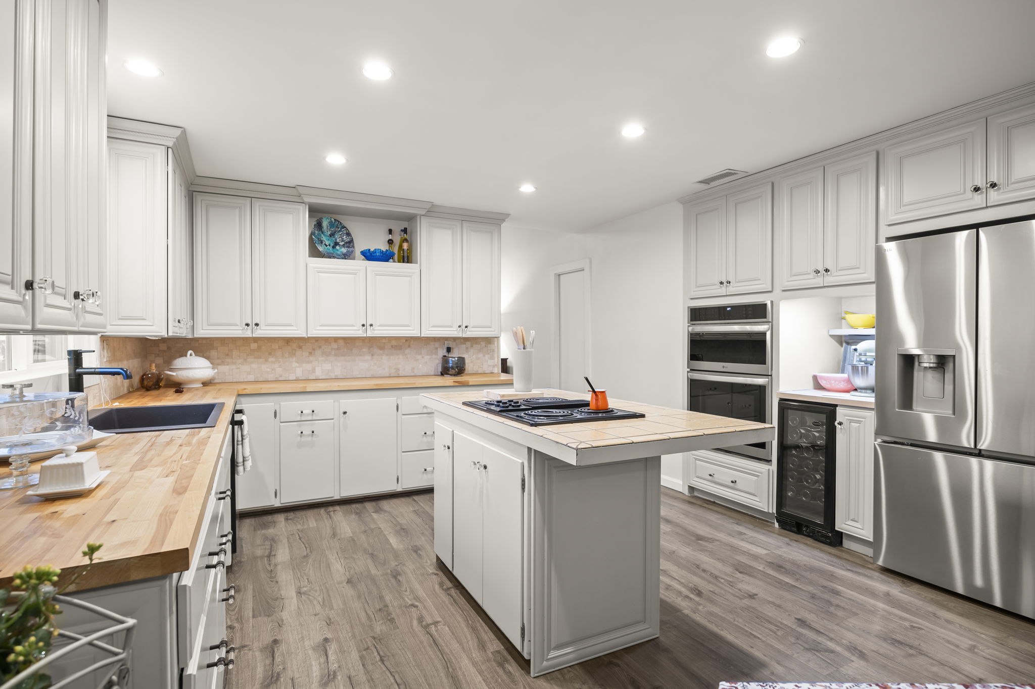 Kitchen from dining area