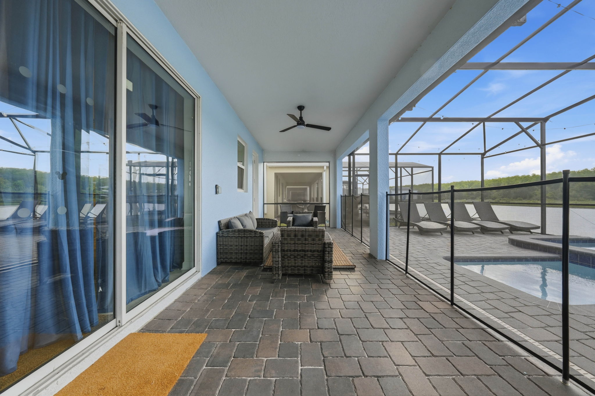 Covered Deck - Patio Paver- New exterior fans