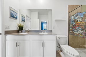 1st Floor full bathroom - double sinks - walk in shower