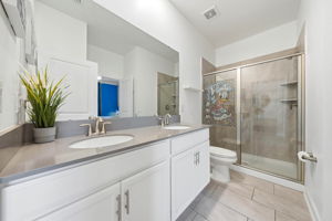 1st Floor full bathroom - double sinks - walk in shower
