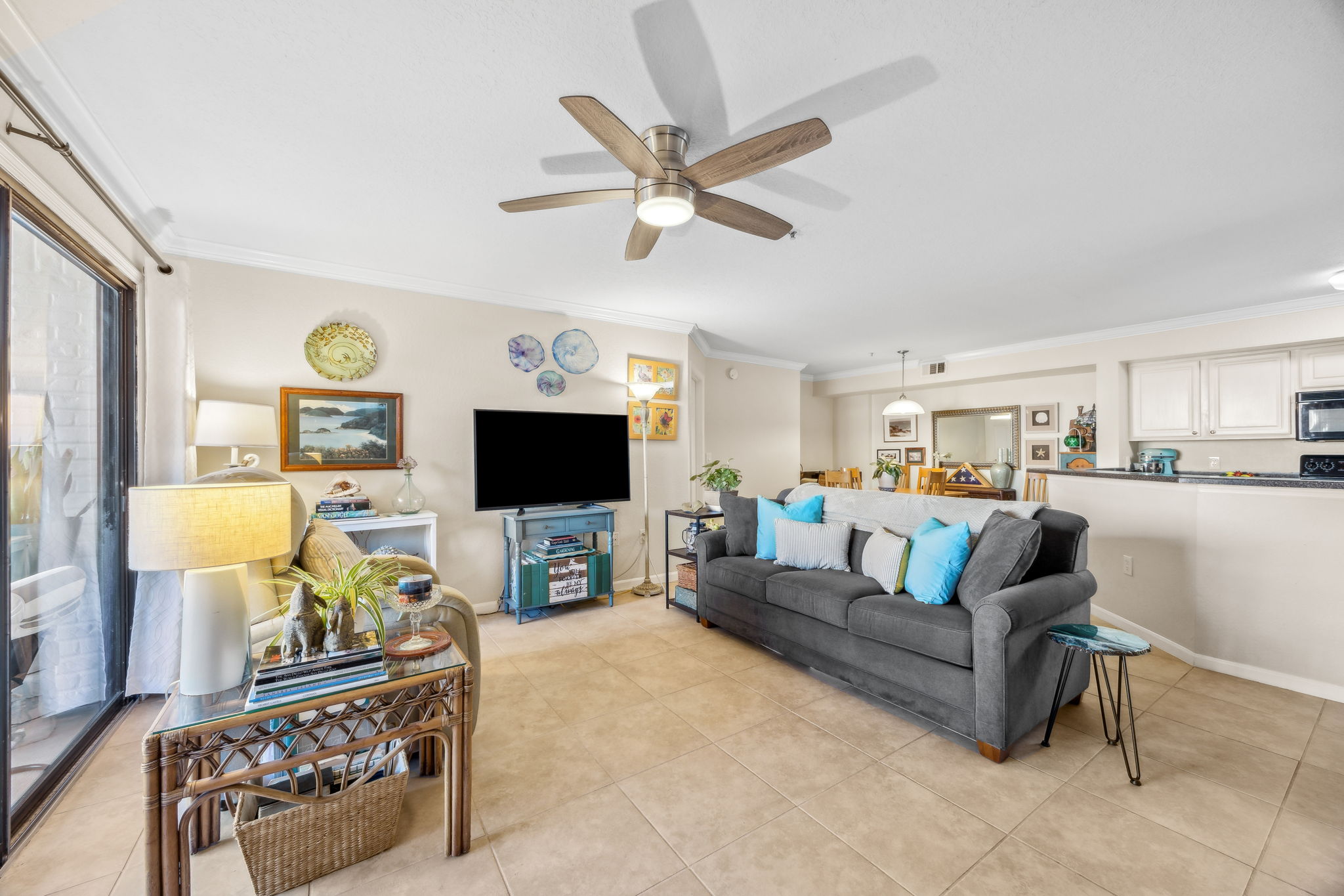 Family Opens to Covered Patio
