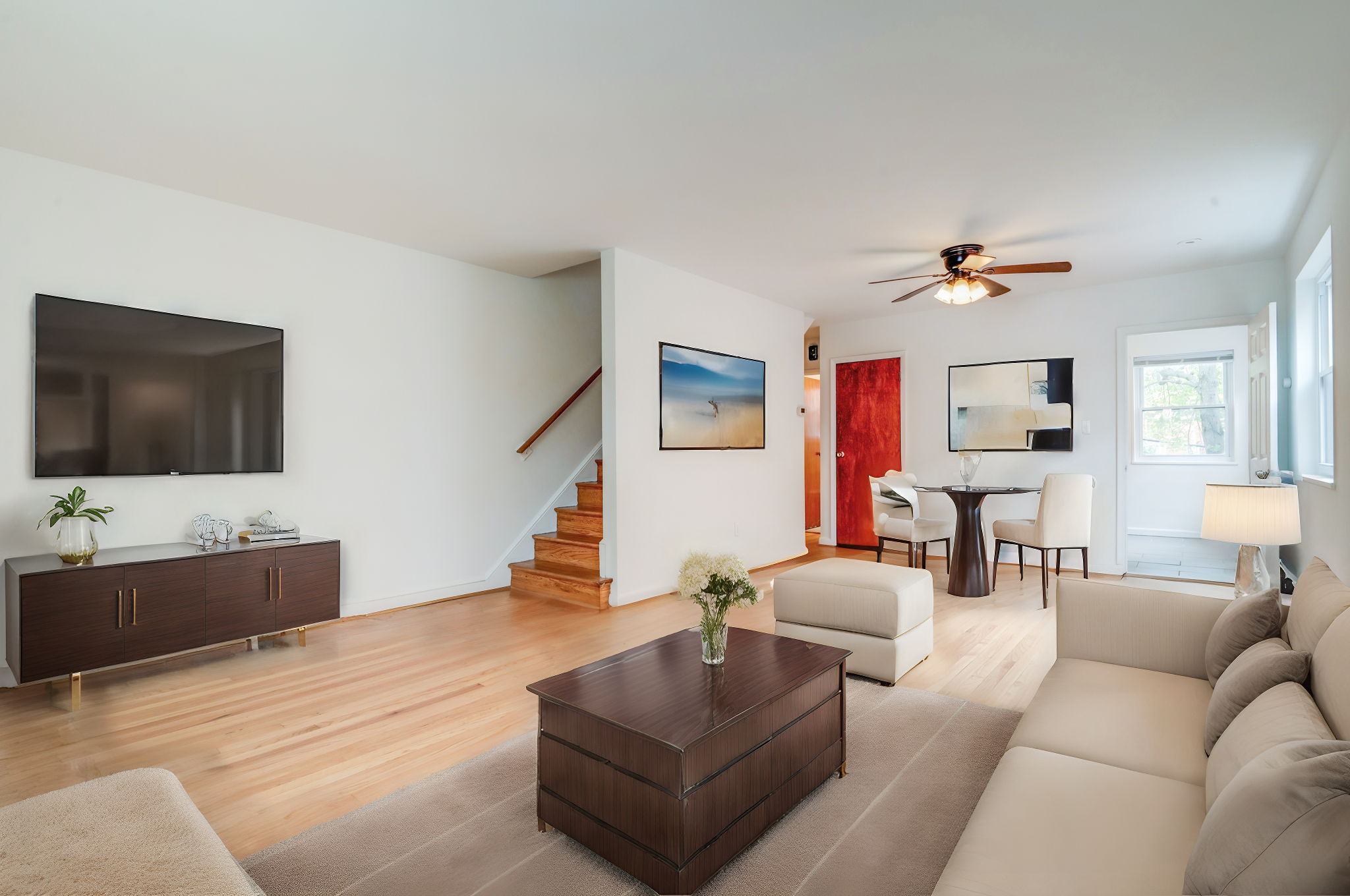 Living/Dining Room (Virtually Staged)