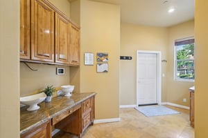 Mud room off garage