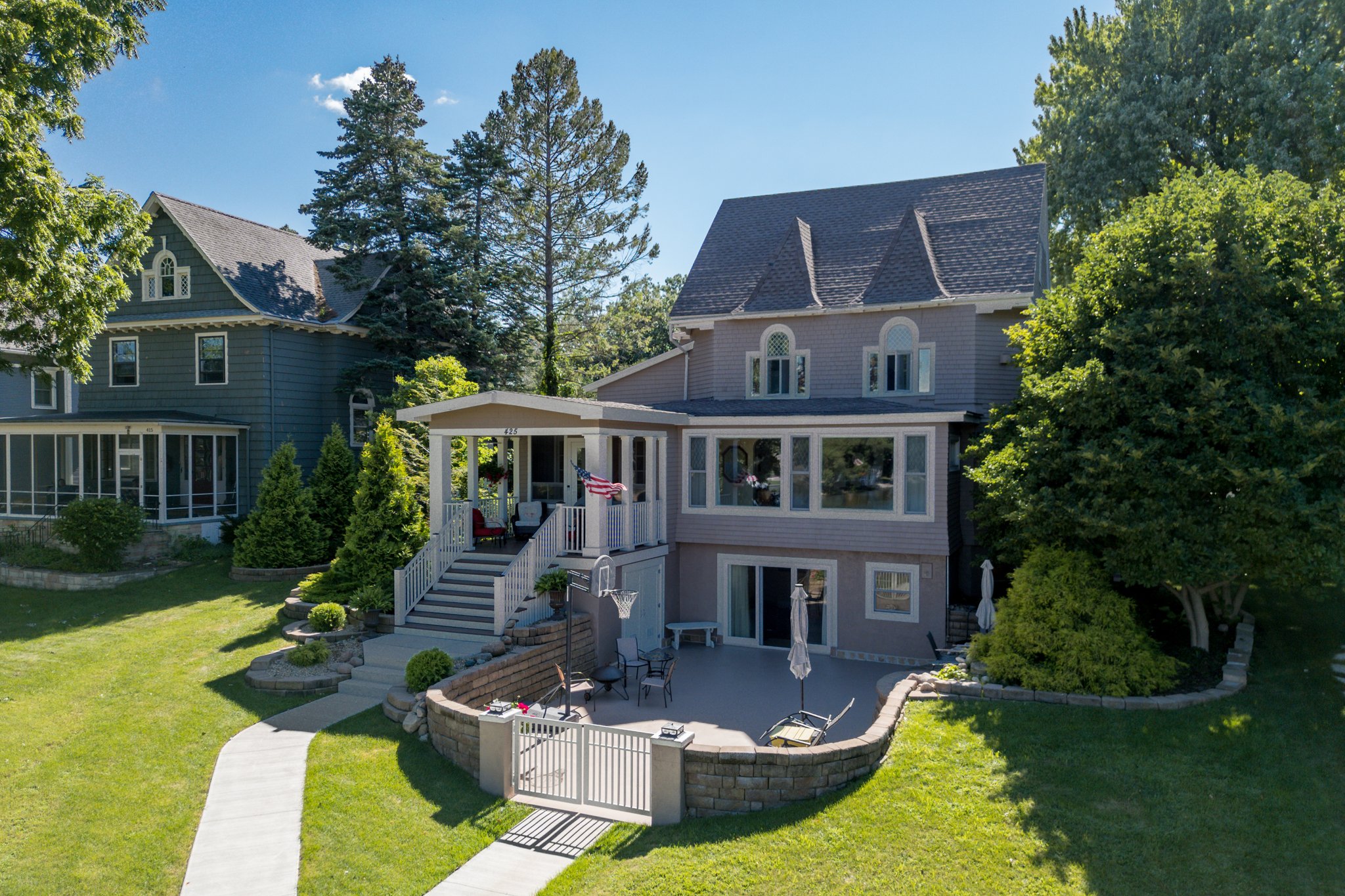 Upper and lower front patios