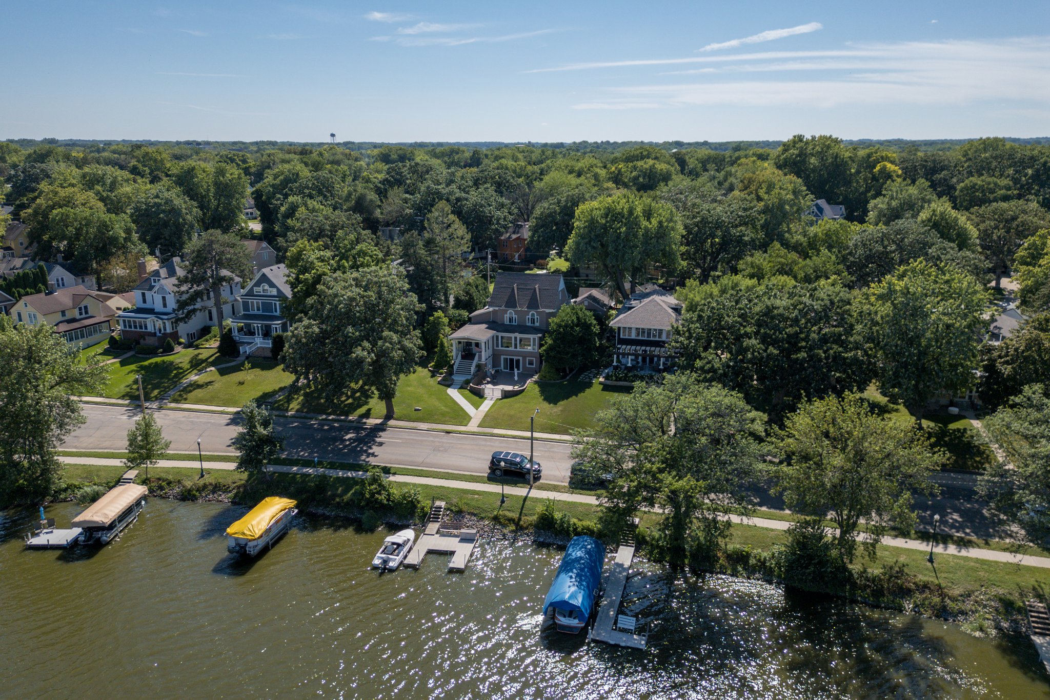 Arial view with dock