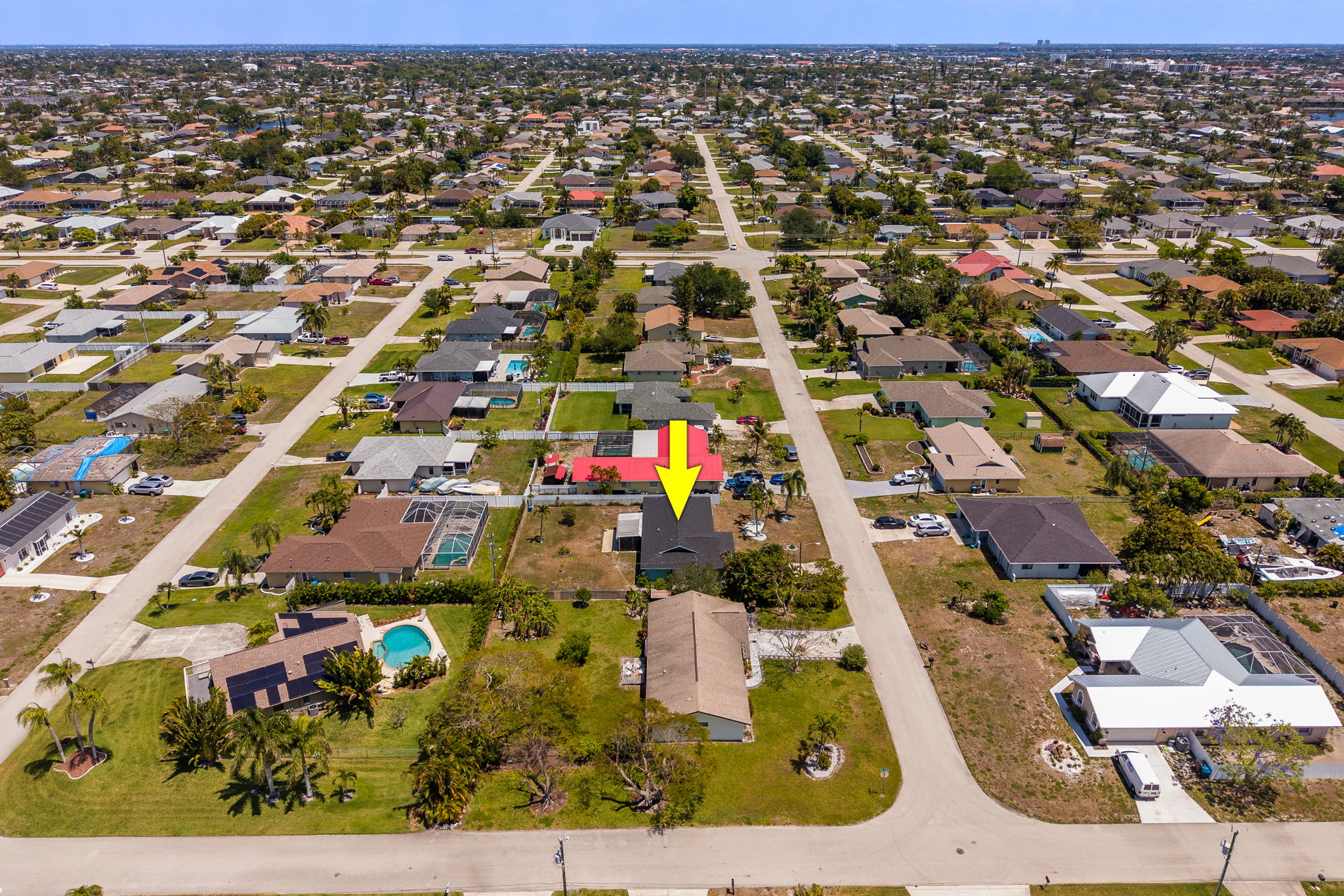 Facing East towards Pelican Blvd