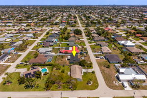 Facing East towards Pelican Blvd
