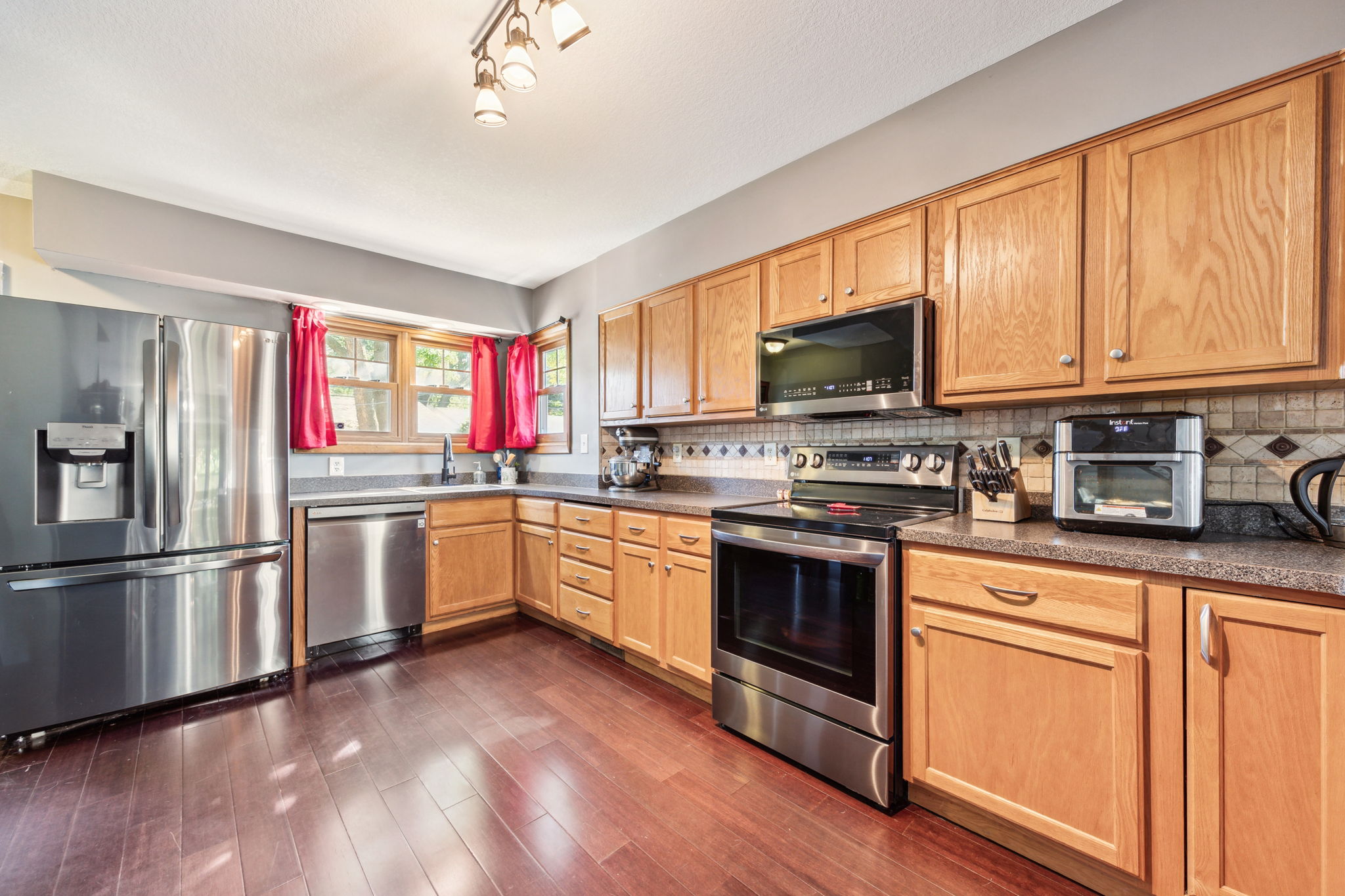 Kitchen with new appliance