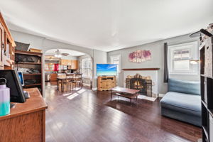 Living room to dining room view