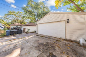 Two car detached garage off alley