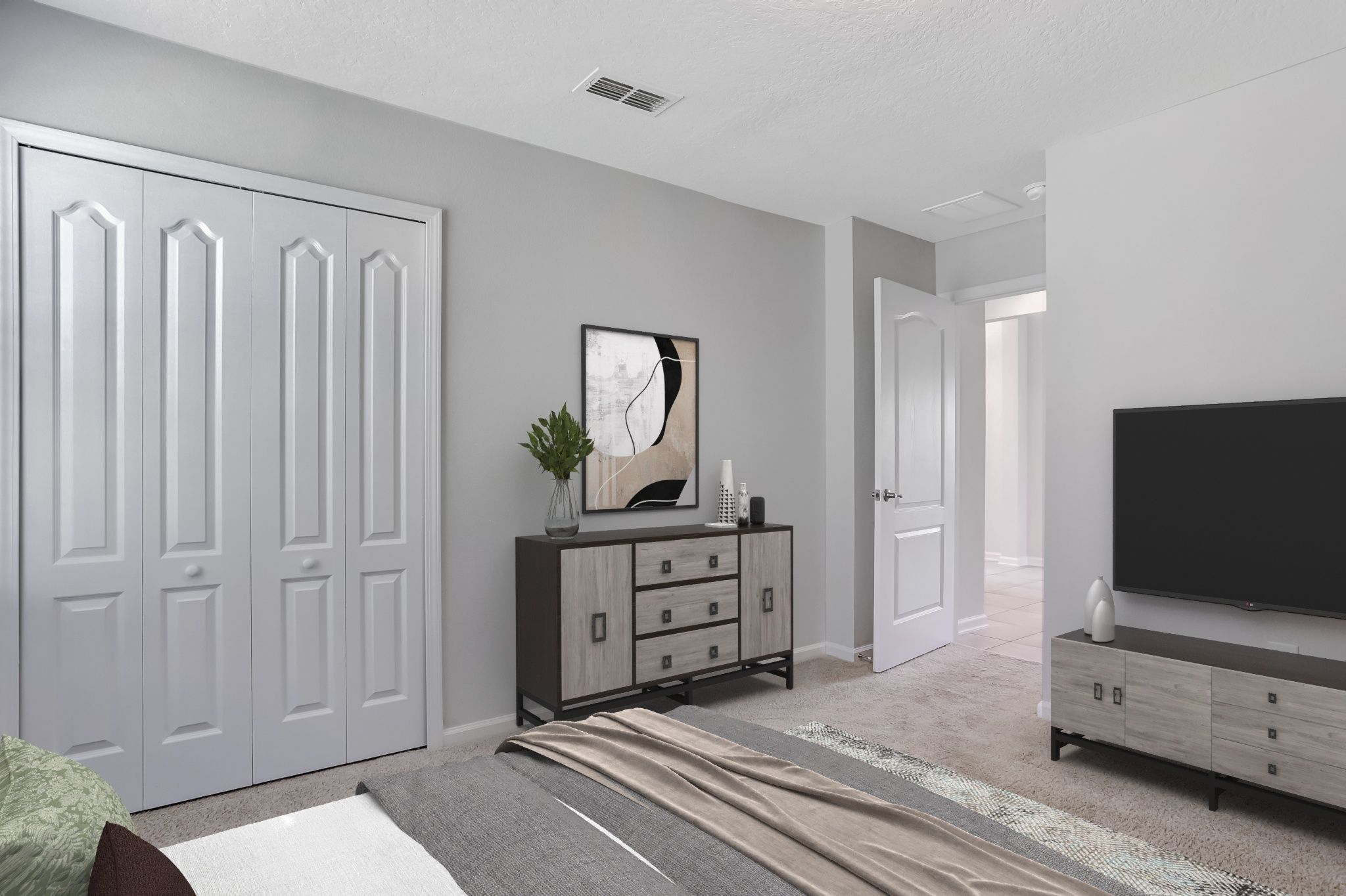 Virtually Staged Bedroom