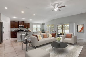 Virtually Staged Living Room