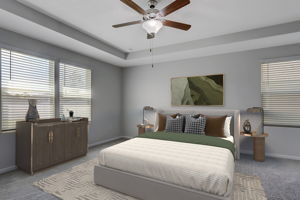 Virtually Staged Primary Bedroom