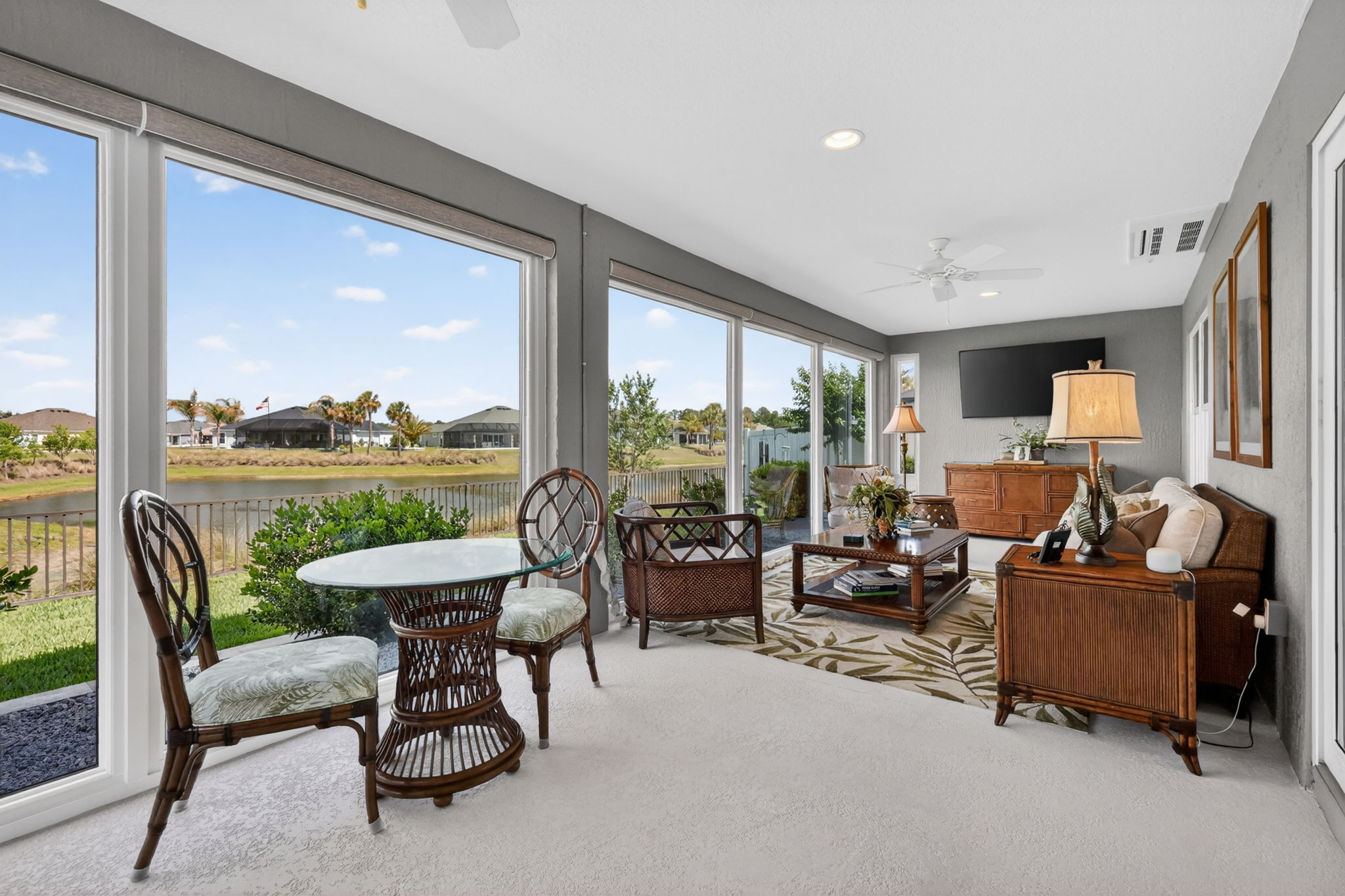 Climate-Controlled Glass-Enclosed 418sf Lanai with INCREDIBLE Water Views!