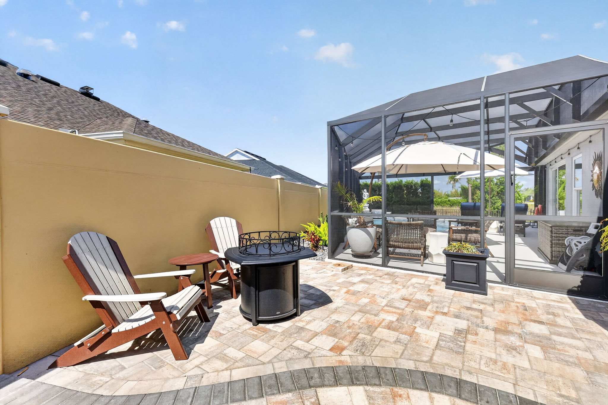 Extended PAVER Patio with PRIVACY Wall
