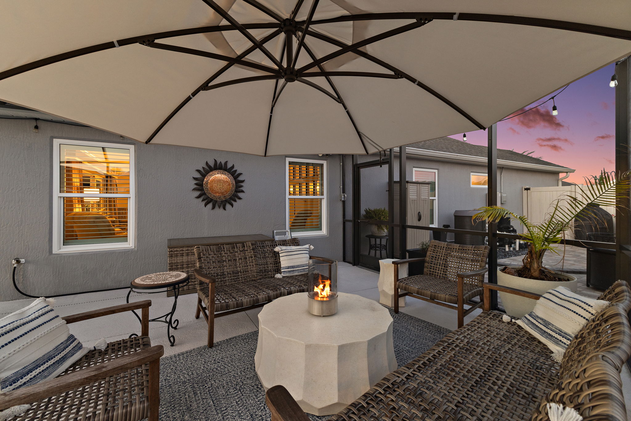 Twilight Screen Porch