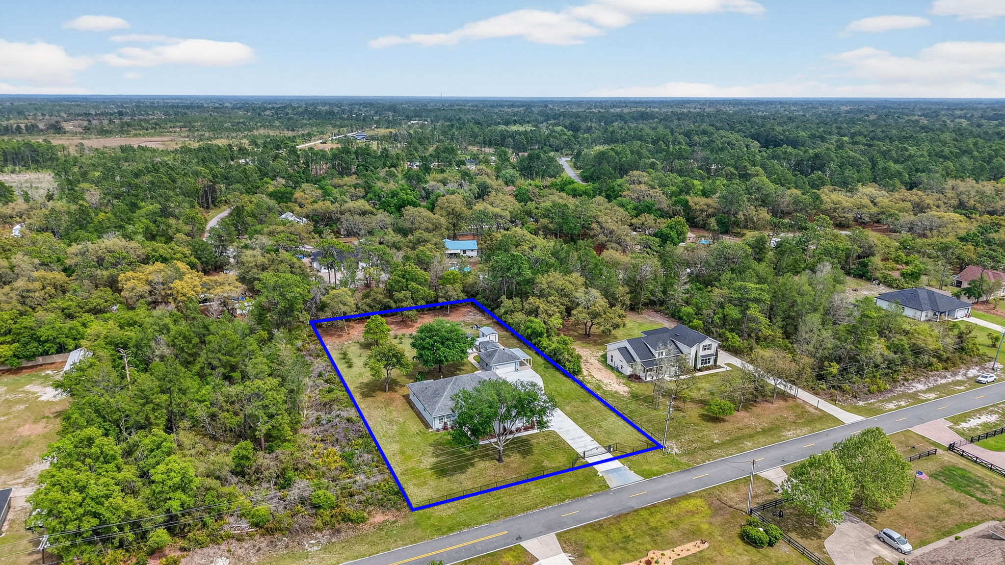 Aerial with Property Lines