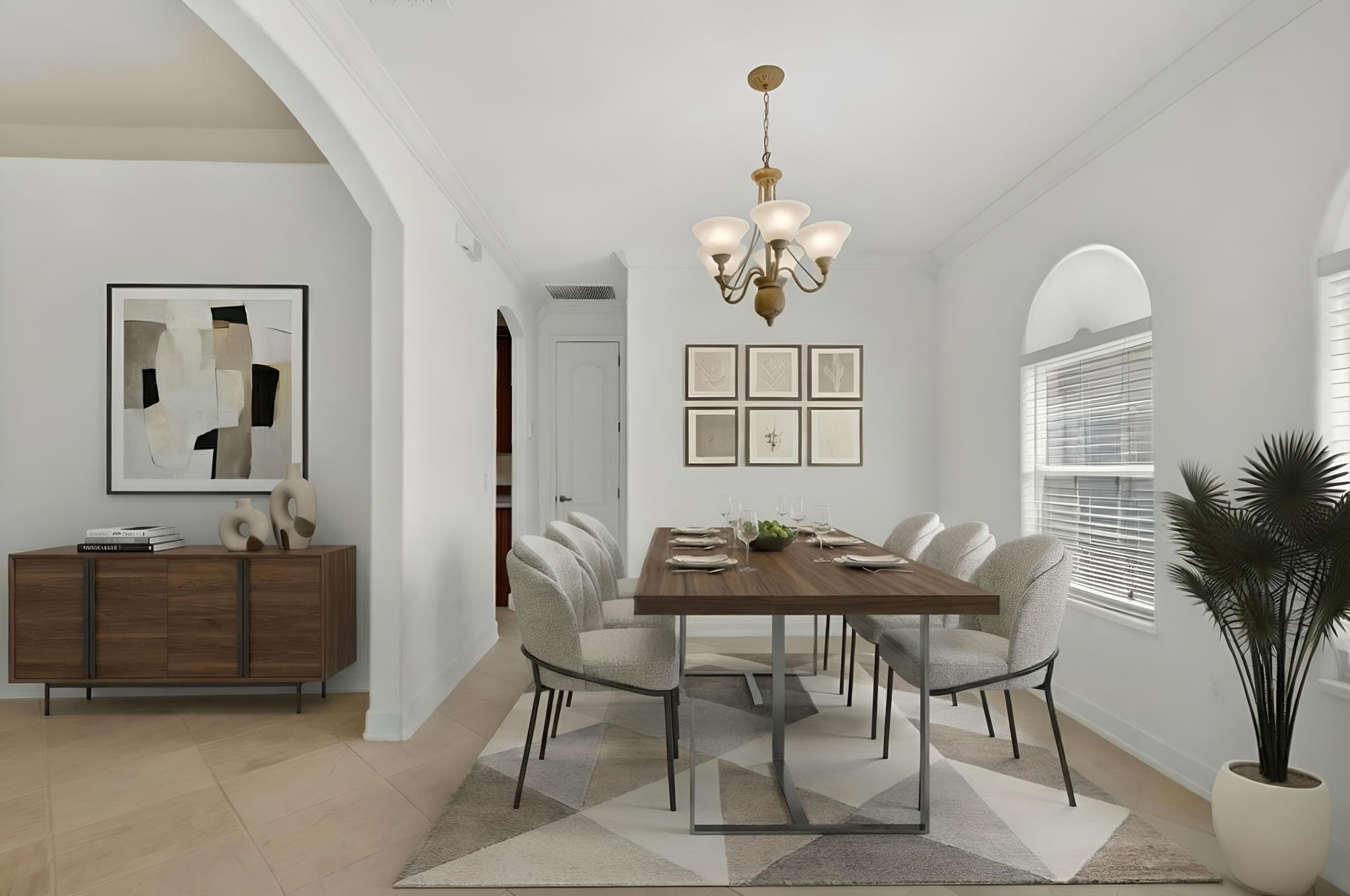 Formal Dining Room-Virtually Staged