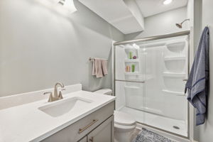 Lower level 3/4 bathroom