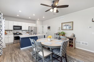 Modern, eat-in kitchen