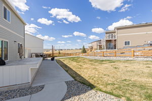 Large backyard with views of community open space