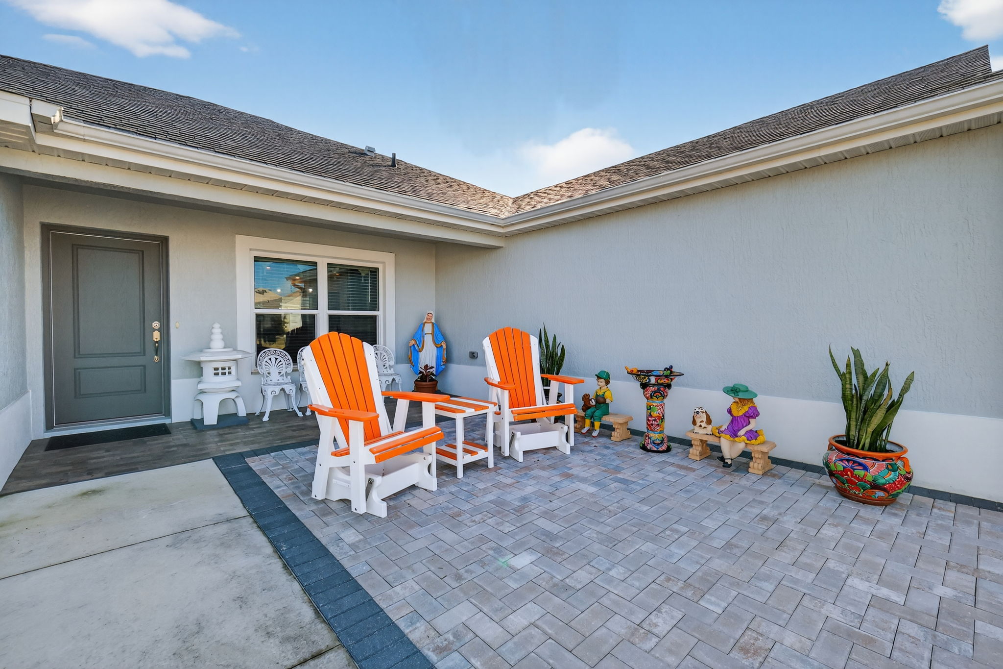 Front Paver Patio and Entry