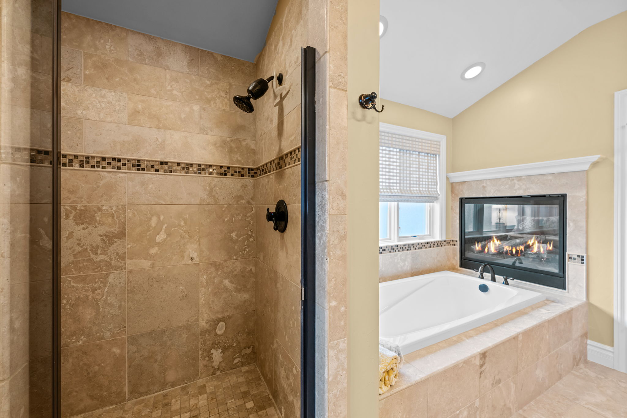 Glass-enclosed shower