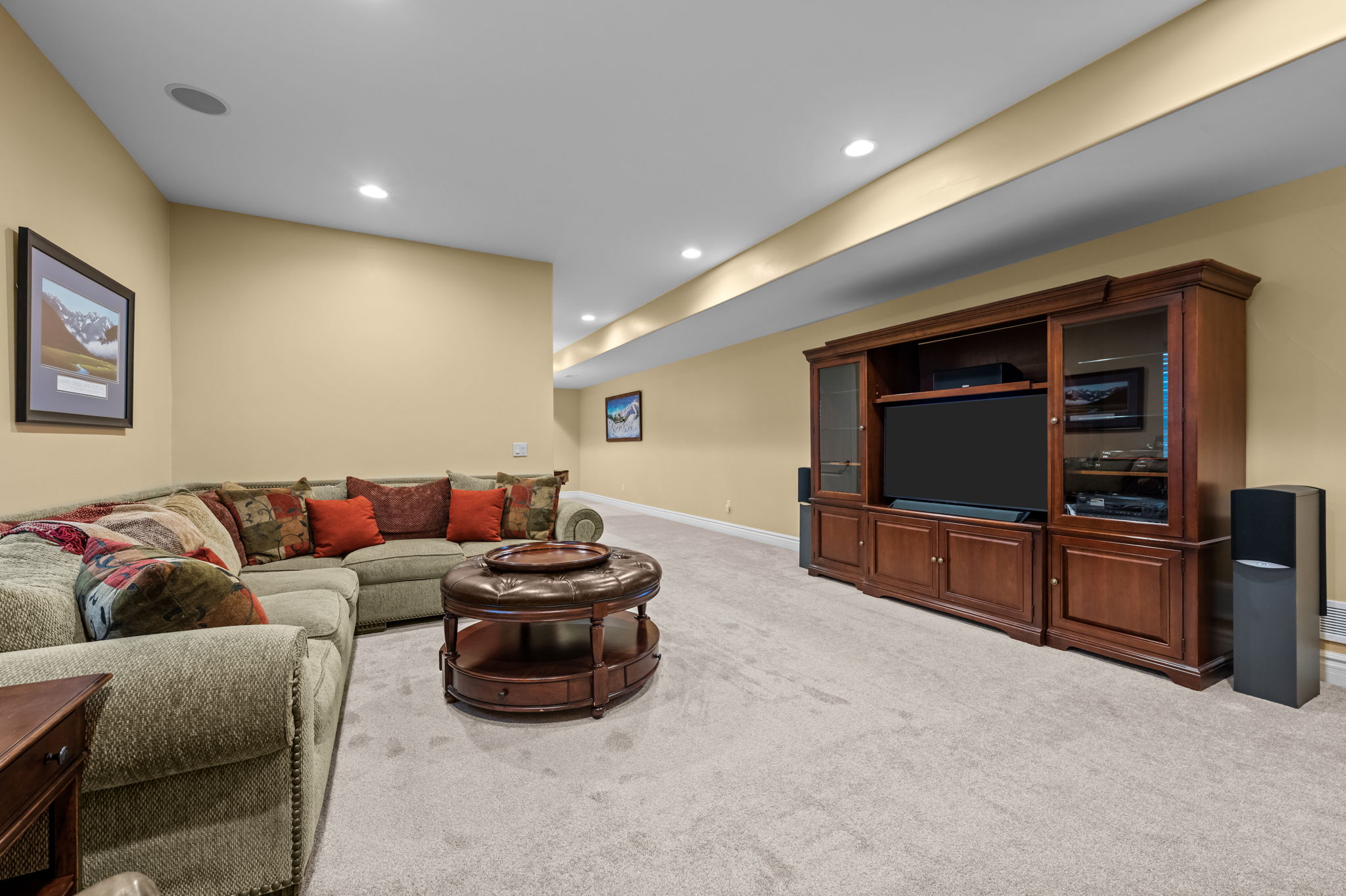 Lower level great room