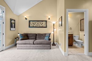 Third ensuite bedroom, combination vaulted ceiling, walk-in closet, 3/4 bath