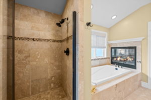 Glass-enclosed shower