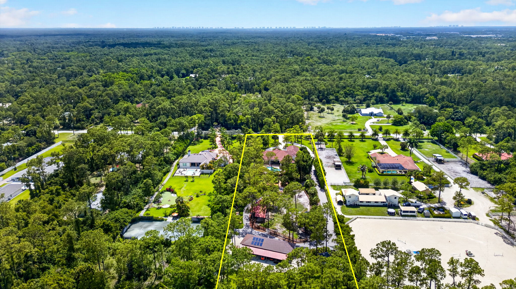 Aerial Rear Exterior - lot line