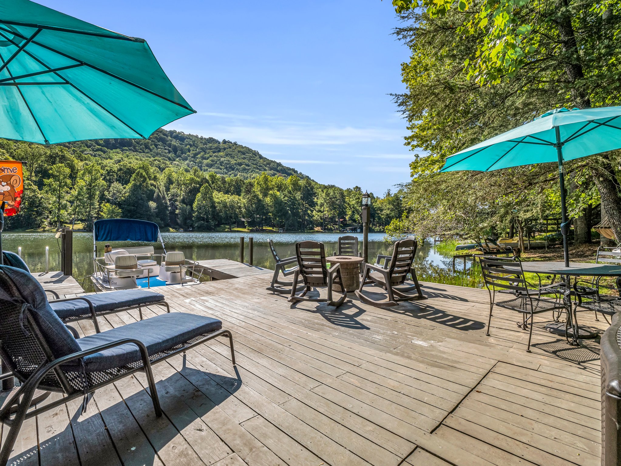 Plenty of deck space to enjoy the lake