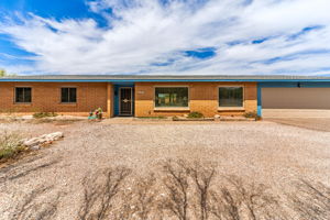 Front exterior with two-car garage