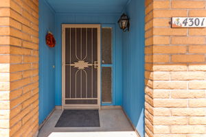 Covered front door entry
