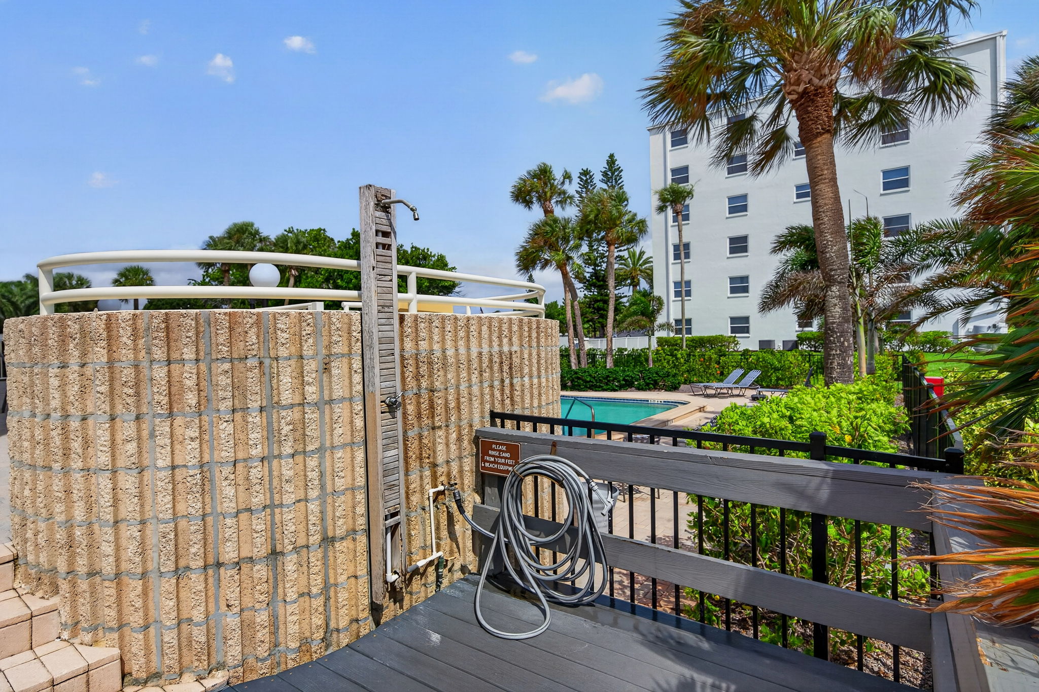 Outdoor beach shower