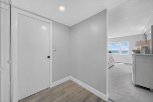 Closet area, primary bedroom