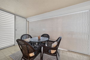 Electric storm shutter in vent mode