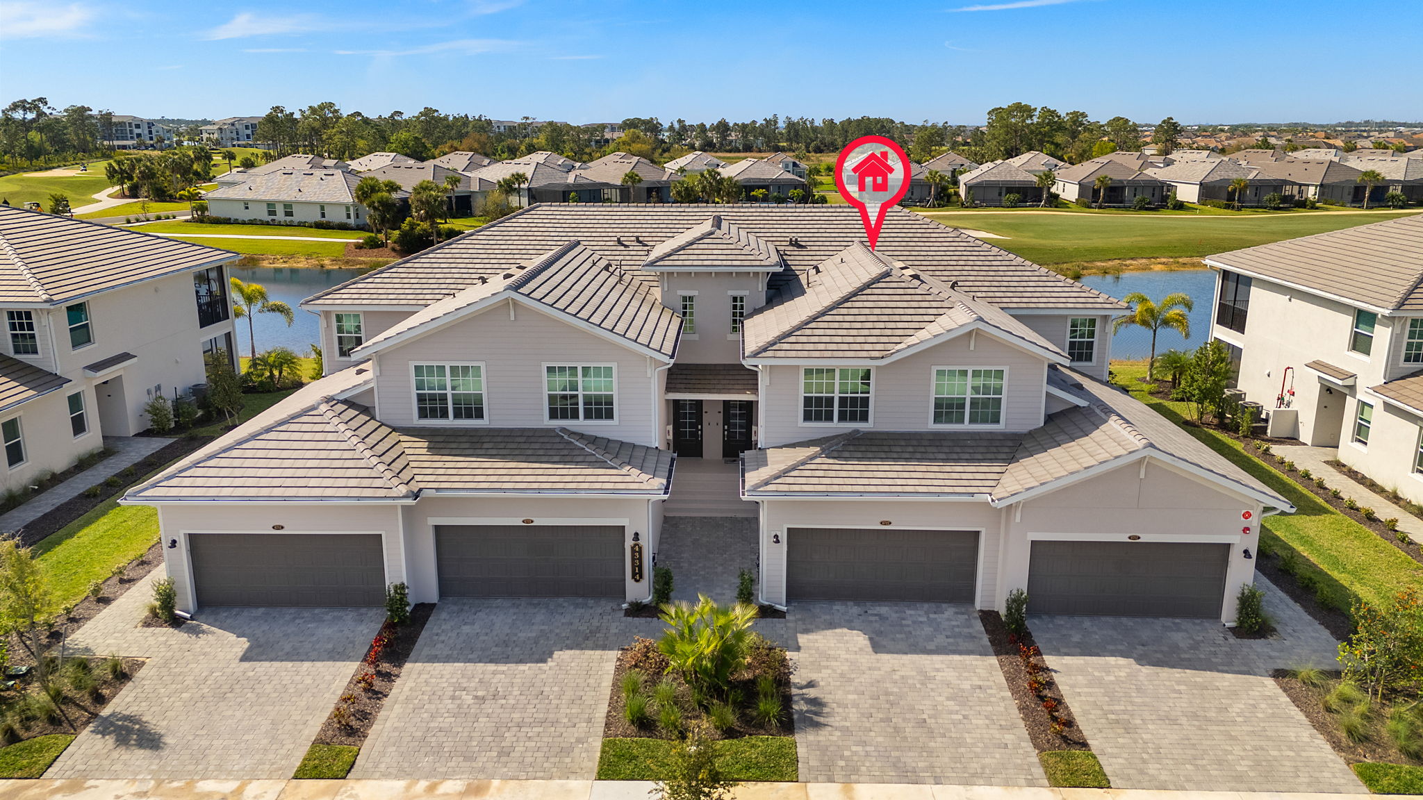 Aerial Front Exterior -Marker