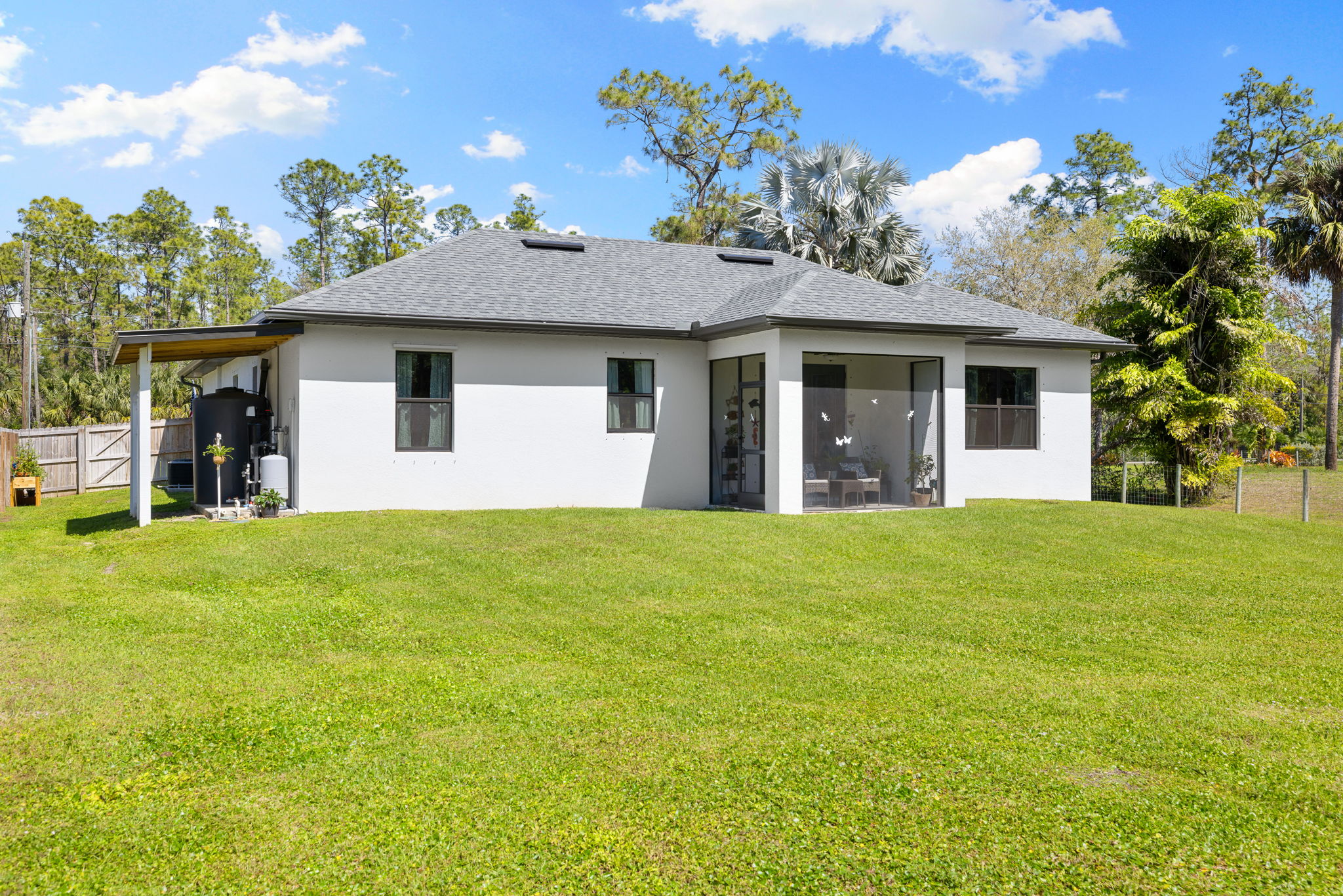 Modern home set on a fully-fenced green space