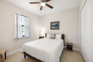 Guest bedroom with large closet.