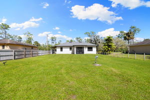 Newer construction home set on over an acre of land.