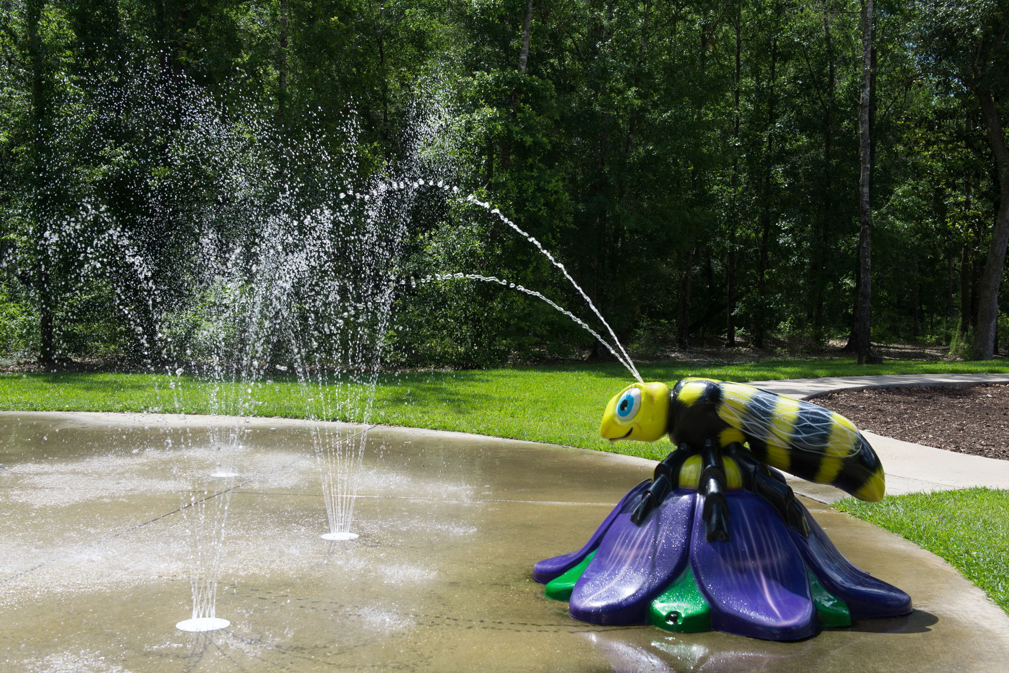 splash pad in community