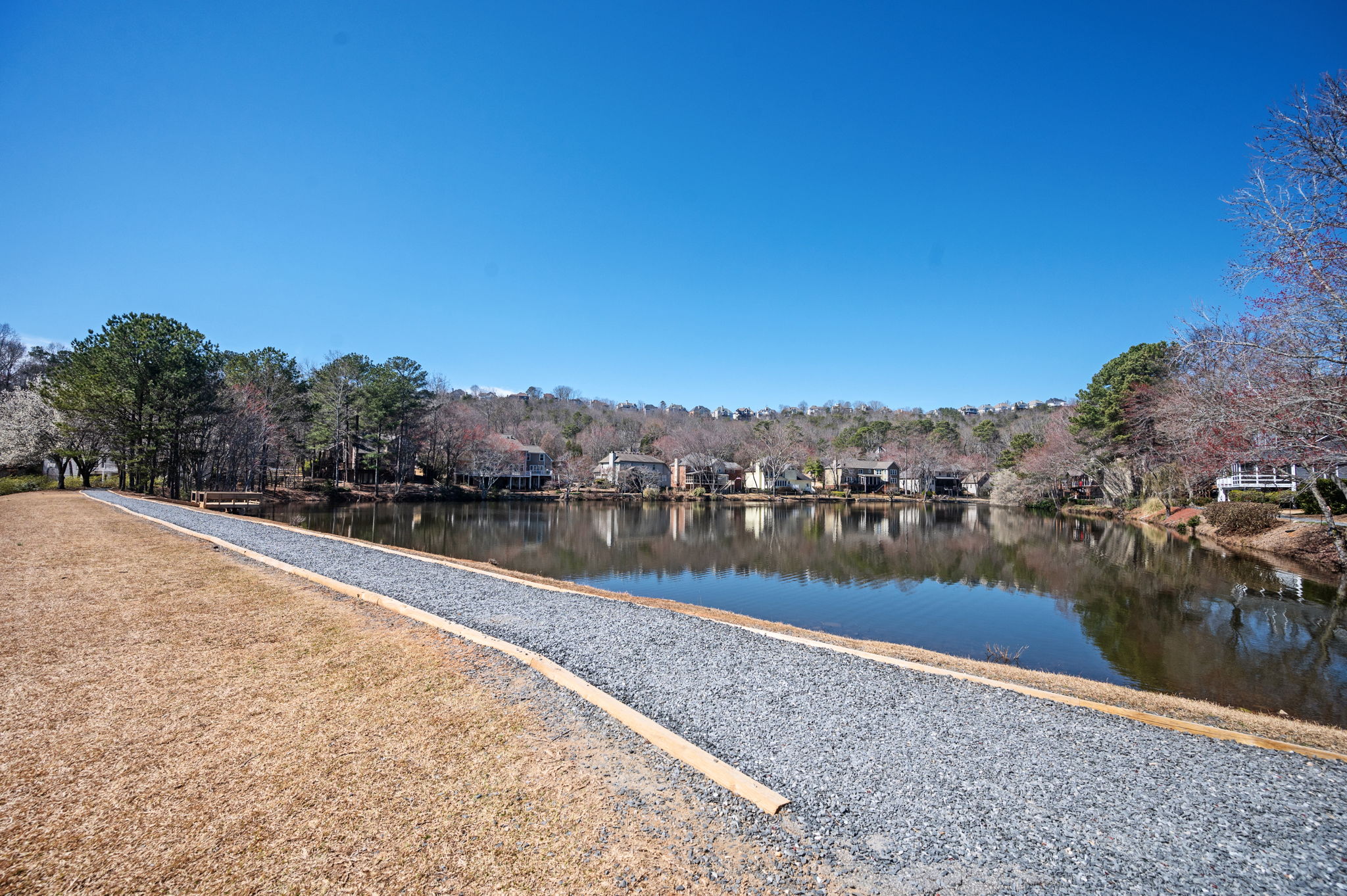 Nature Trails and Fishing Pond in Highland Pointe