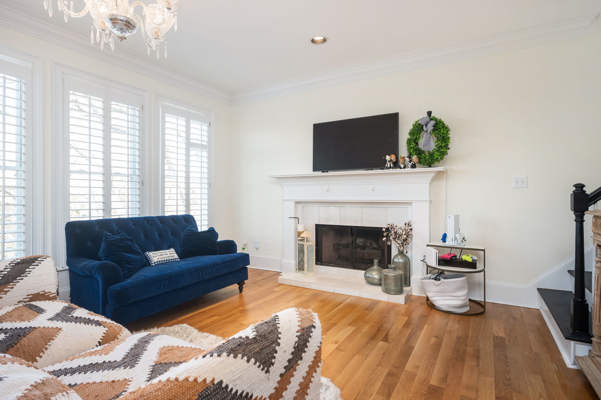 Keeping Room off Kitchen with Fireplace