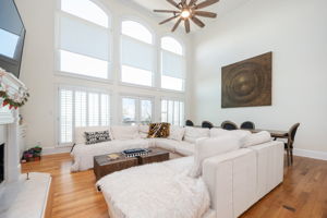 Wall of Windows in Living Room