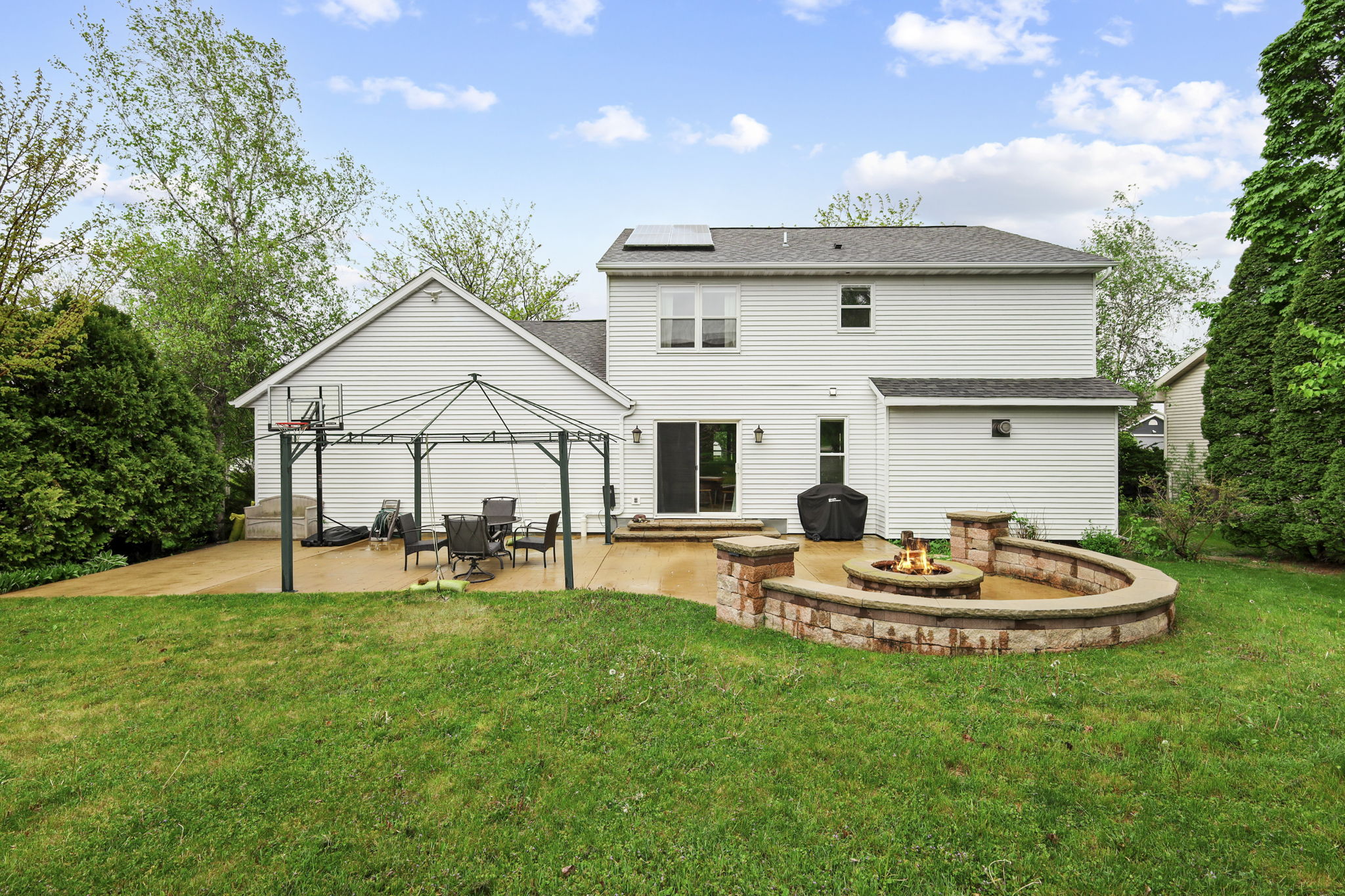 Large Patio with Fire Pit