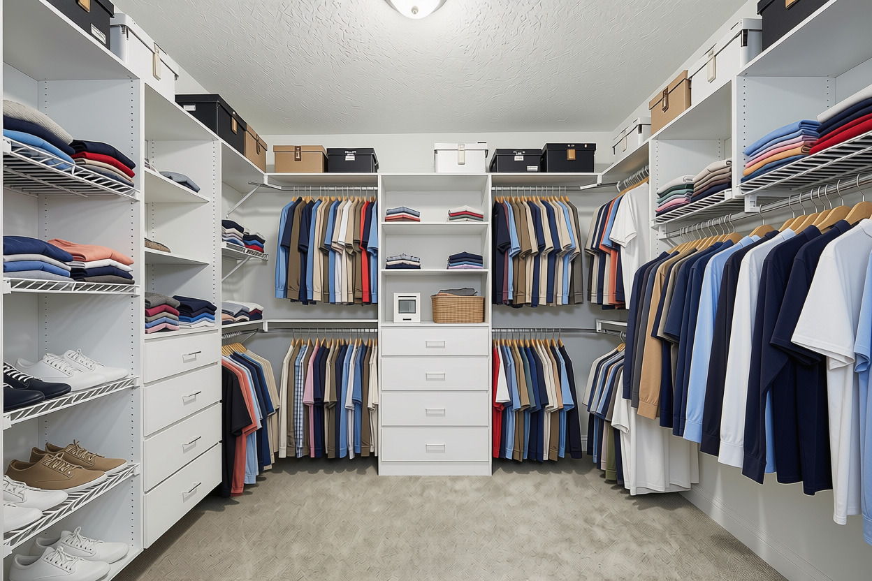 Primary Bedroom Closet Virtually Staged